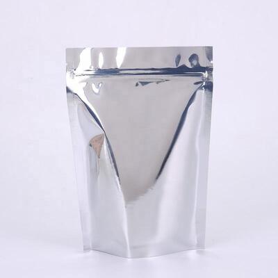 Glossy Reusable Laminated Aluminum Foil Food Delivery Ziplock Bags Yin Yang Stand Up Pouch With Clear Front