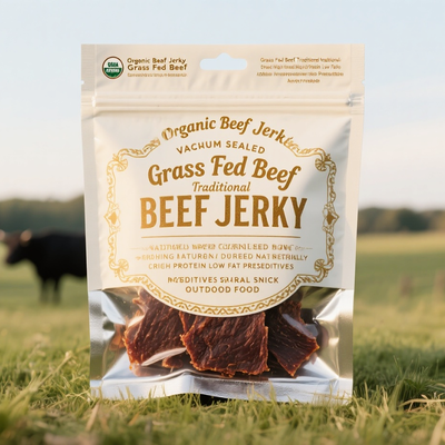 Customizable Three Side Seal Pouch with Resealable Zipper and Tear Notch for Packaging Snacks Candy Powder Coffee Tea and Dry Food Products