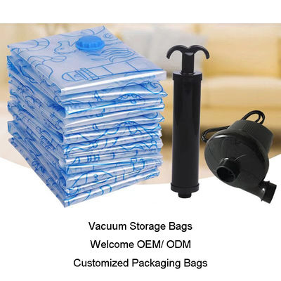 70 To 100 Microns Vacuum Seal Bags For Clothes With Pump For Mattress Foldable