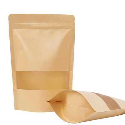 Food Packaging Stand Up Zipper Bag Eco Friendly Standing Pouch Bag With Window