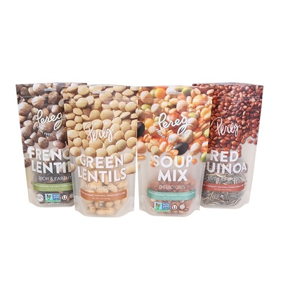 Apparel Food Packaging Stand Up Ziplock Pouches Dry Fruit Packaging Design