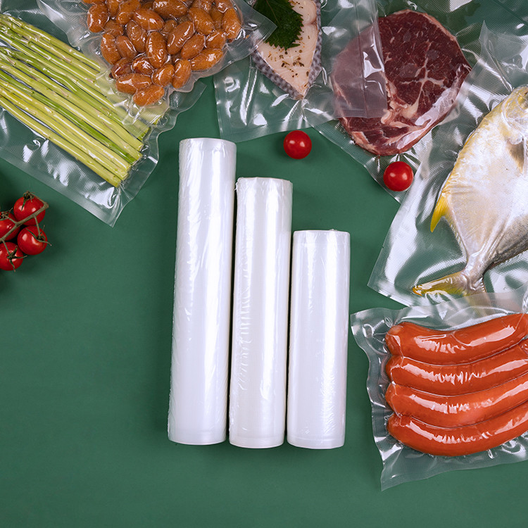 8 Inch 20cmx500cm PA PE Co Extruded Clear Flat Vacuum Sealer Rolls For Household