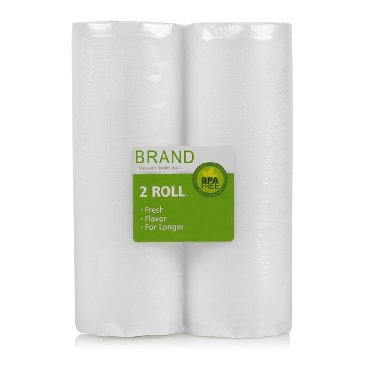 8&quot; X 50' Vacuum Sealer Bag Rolls 2 Count Embossed Boilable Vacuum Pouch Used For Frozen Food Bags