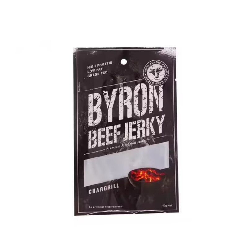 Custom Printed Reusable Plastic Clear Vacuum Seal Zipper Snack Food Beef Jerky Packaging Bags