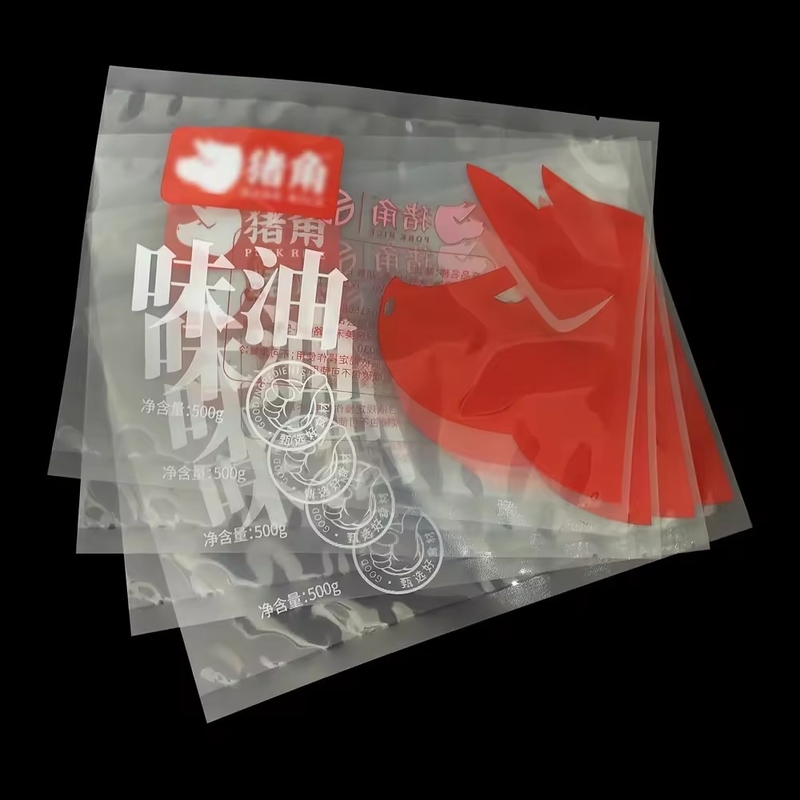 Custom Printed Three Side Seal Bag Nylon Frozen Food Saver Plastic Vacuum Seal Bag For Meat Food