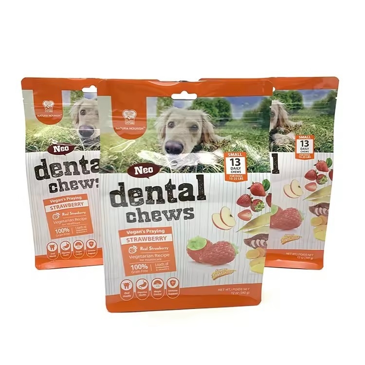 Eight-Side Sealing Retort Plastic Dog Packaging Treat Feed Cat Zip Storage Side Gusset Stand Up Pouch Bag For Pet Food