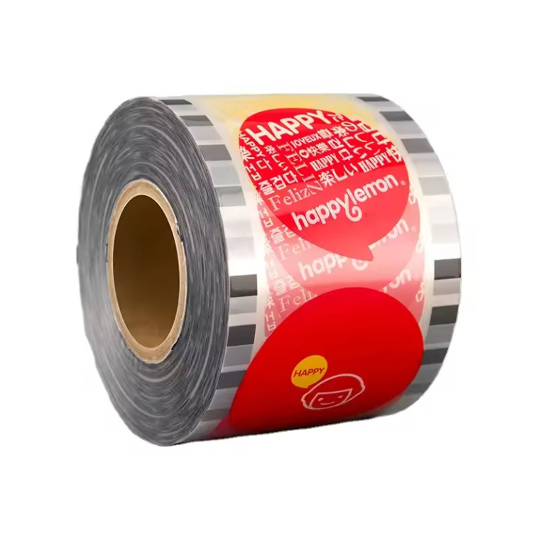 Laminated Plastic Roll Sealing Film Packaging Custom Printed 90mm 95mm Common Sealing Film Pp Paper Film For Bubble Tea