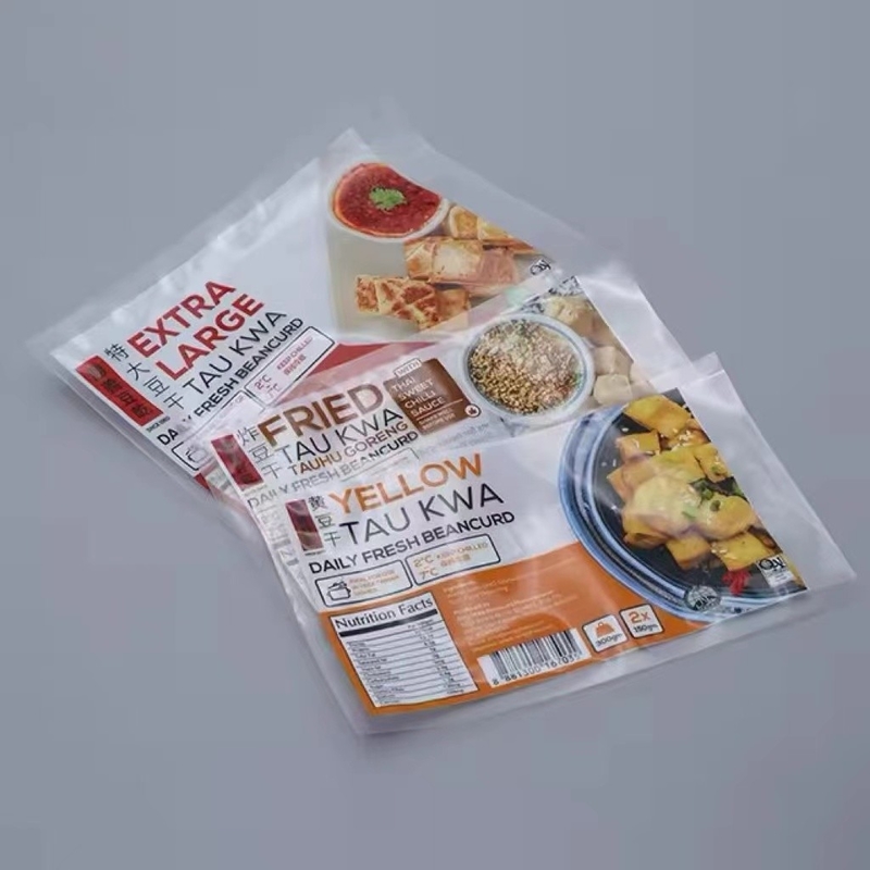 Custom Print Food Packaging Bag Three Side Sealing Bag Nylon Packaging Frozen Food Bag From Dumpling Seafood Shrimp