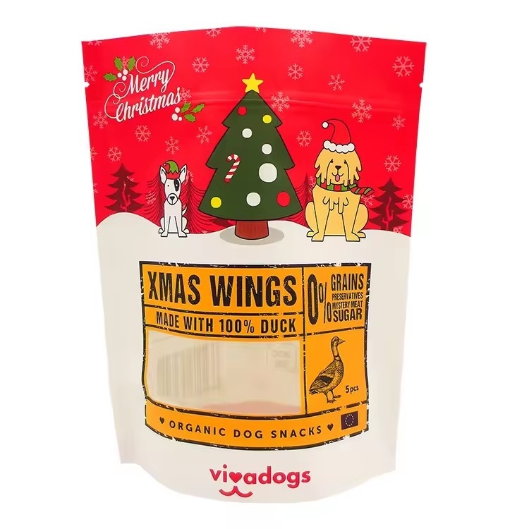 Food Packaging Bag Custom Print Kraft Paper Gravure Printing Zipper Top Stand Up Pouch Bag With Clear Window