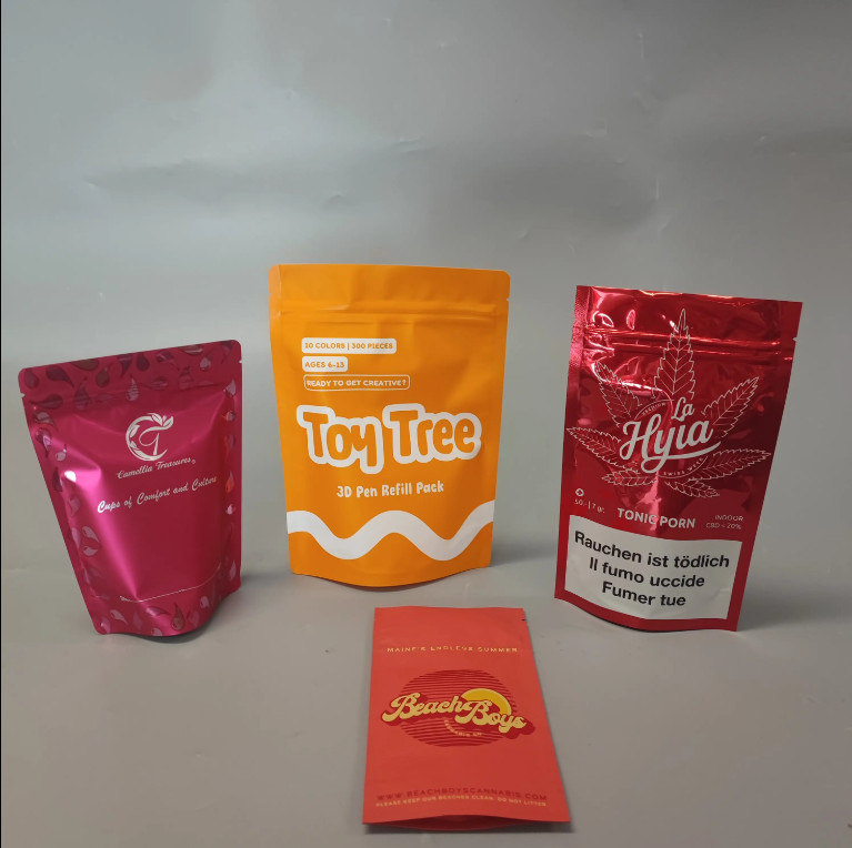 Aluminum Foil Cosmetic Sachet Custom Printed Mylar Three Side Seal Pouch For Fical Mask Packaging Mylar Bag
