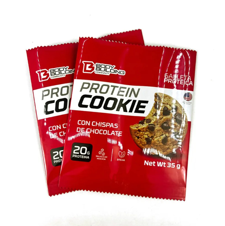 Custom Design High Quality 35g Cookie Packaging Bags Laminated Back Seal Bags Moisture Proof Pillow Bags For Protein