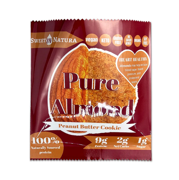 Custom Design Printed Glossy Shiny Surface Aluminum Foil Inside Back Seal Bags For Peanut Butter Cookie Packaging