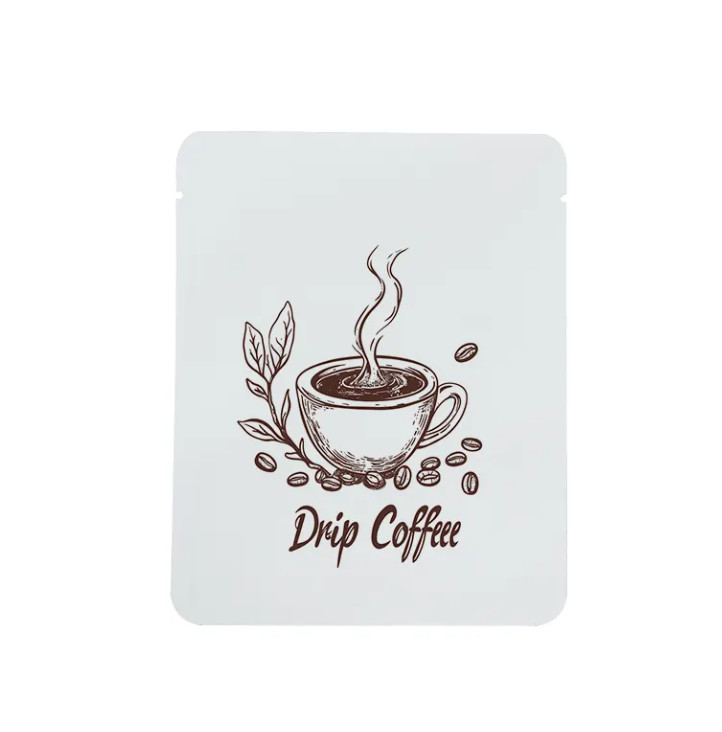 Kalee Custom Printed 3 Side Seal Pouch Aluminum Foil Food Plastic Packaging Bags Coffee Drip Bags