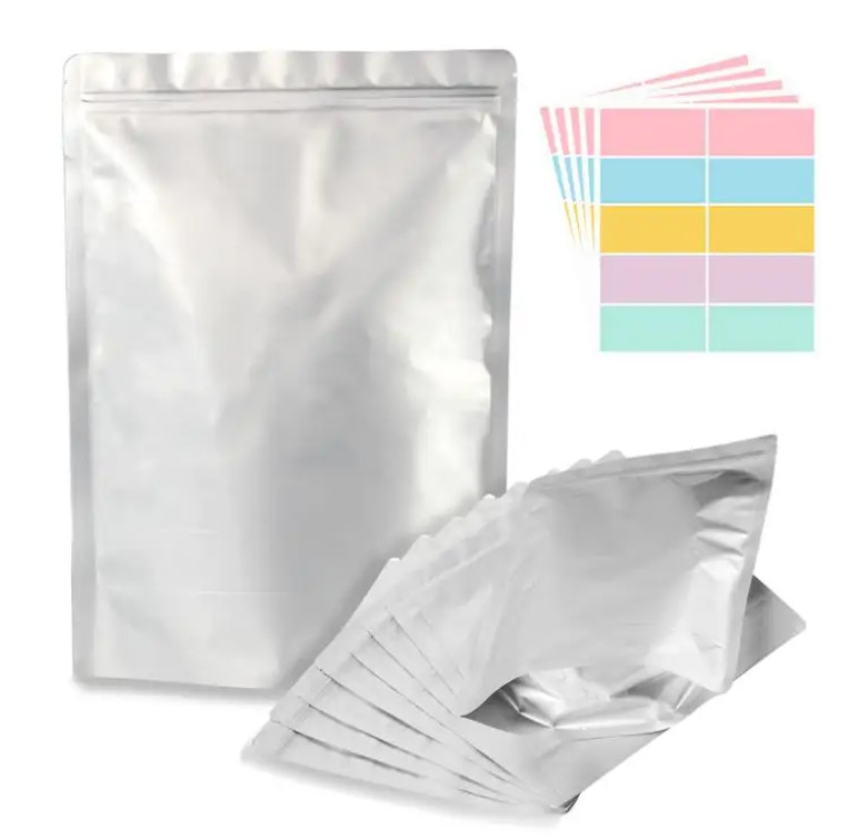 Custom Printed Matt Foil Plastic Food Resealable Packaging Bolsa Aluminum Zipper Stand Up Pouch With Zipper