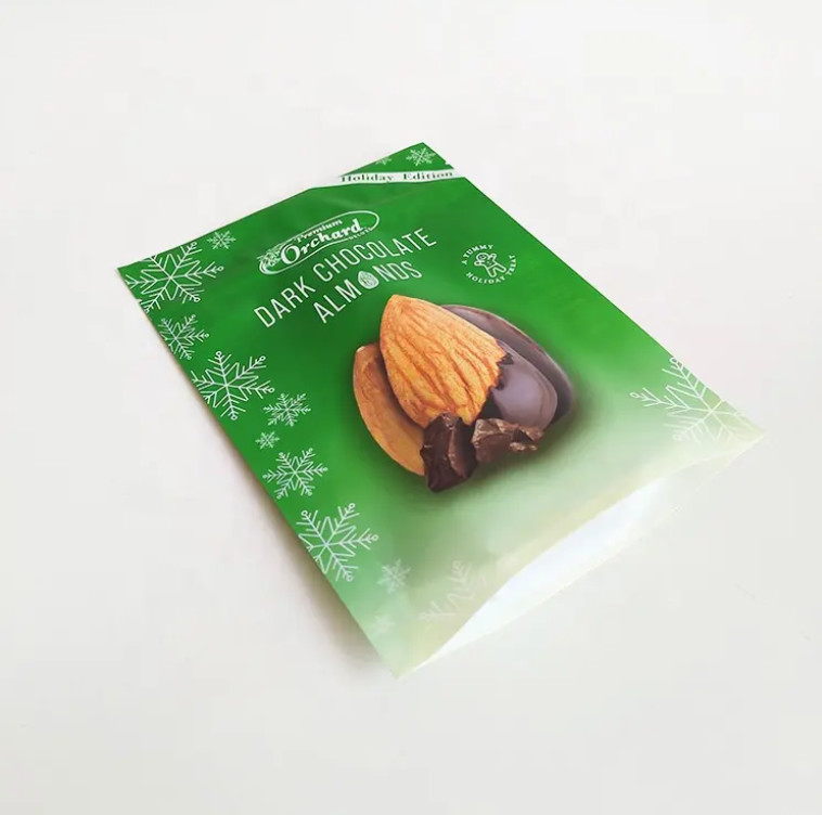 Custom Printing Stand Up Pouch Zipper Nut Package Plastic Snack Almonds Cashew Nuts Packaging Bags