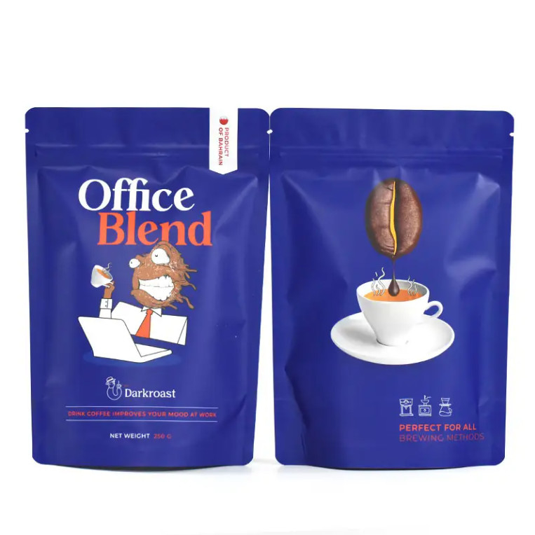 Custom Design Printed Smell Proof 100g 500g Stand Up Zipper Pouch Sachet Supplements Whey Coffee Packaging Mylar Bag