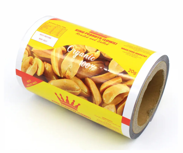 Factory Of Plastic Print Film Roll Used For Snacks/Potato Chips/Nuts Packaging, Laminated Small Bag Snack Packaging Film Roll