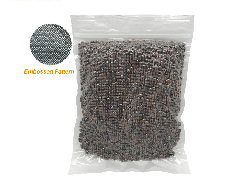 Factory OEM Custom Food Storage Double Zipper Embossing Nylon Vacuum Seal Bags