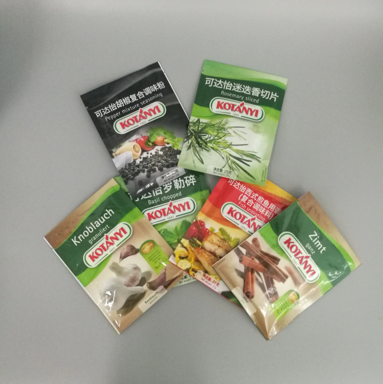 Rosemary Sliced Seasoning Plastic Packaging Small Sachet 3 Sides Sealed Aluminum Bags For Packing