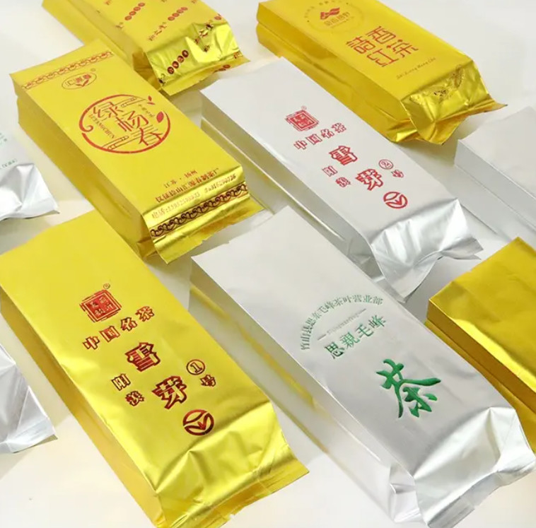 Custom Design Print Aluminum Foil Mylar Stand Up Pouch Hot Seal Side Gusset Bags Food Tea Coffer Packaging Bag Pouch With Logo