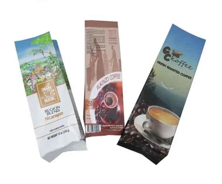 Custom Printed Aluminum Foil Reusable Zipper One Way Valve Sustainable Side Gusset Coffee Tea Food Plastic Packaging Bags