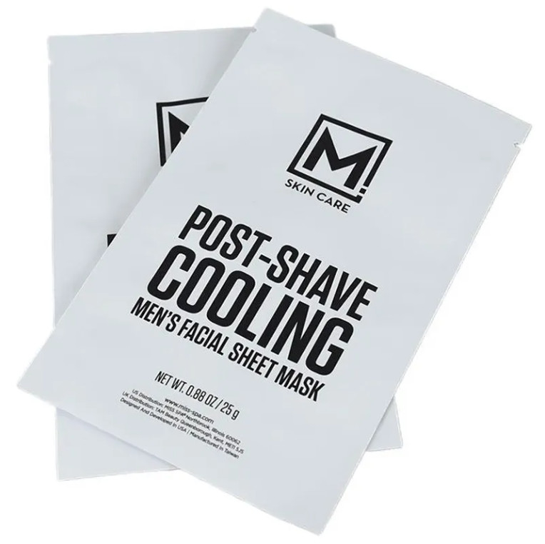 Custom Logo Printed Three Side Heat Sealable Flat Cosmetic Facial Mask Packaging Sachet Face Mask Bag