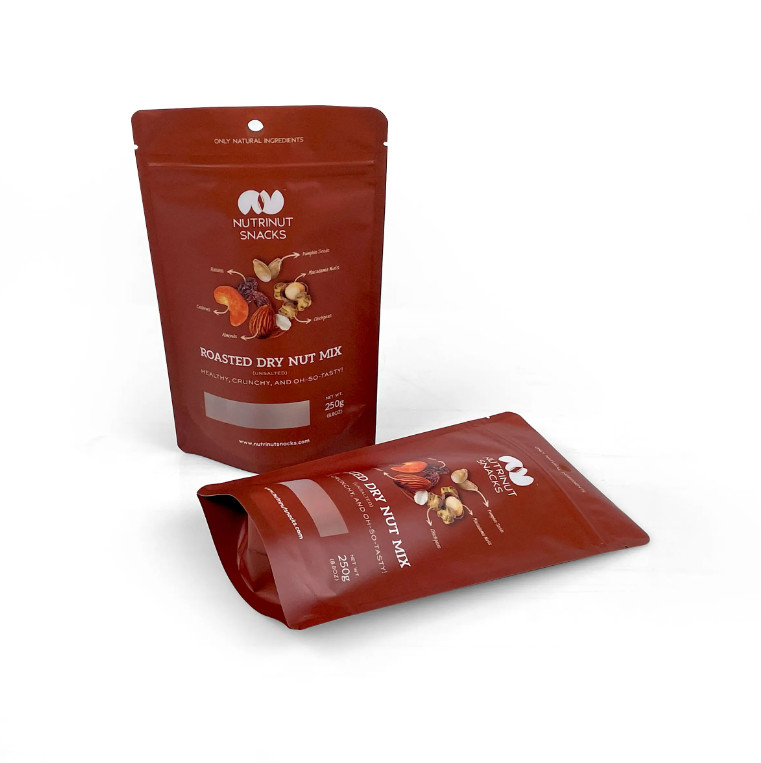 Custom Printed Aluminium Foil Bags Biscuits Nuts Tea Coffee Food Packaging Plastic Zip Stand Up Pouches