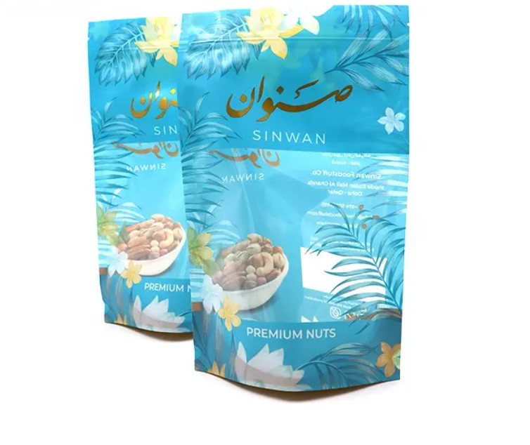 Custom Plastic Bags Food Packaging Bag Plastic Aluminum Foil Mylar Zipper Ziplock Bag Stand Up Pouch Doypack For Nuts Snack