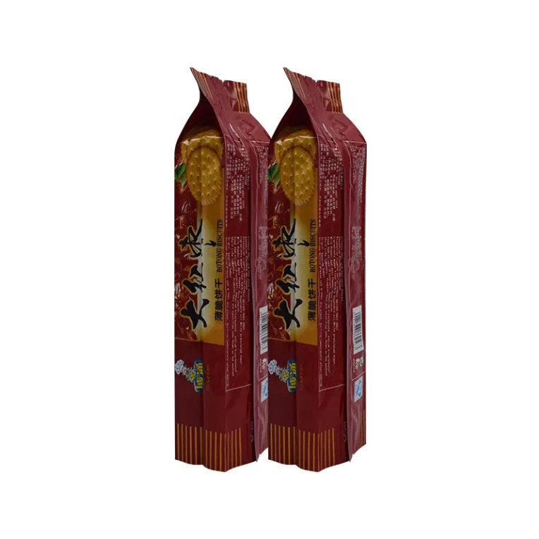 Custom Printed Plastic Snack Dry Food Side Gusset Pouch Mylar Cookie Biscuit Packaging Bag