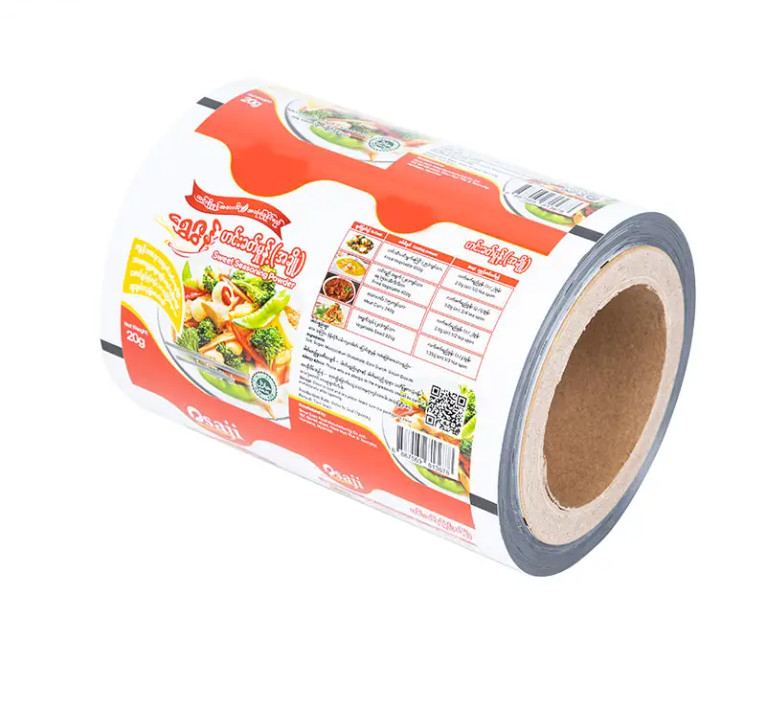 Custom Print Automatic Packing Film Aluminium Foil Printing Chicken Powder Seasoning Snacks Chips Food Packaging Roll Film
