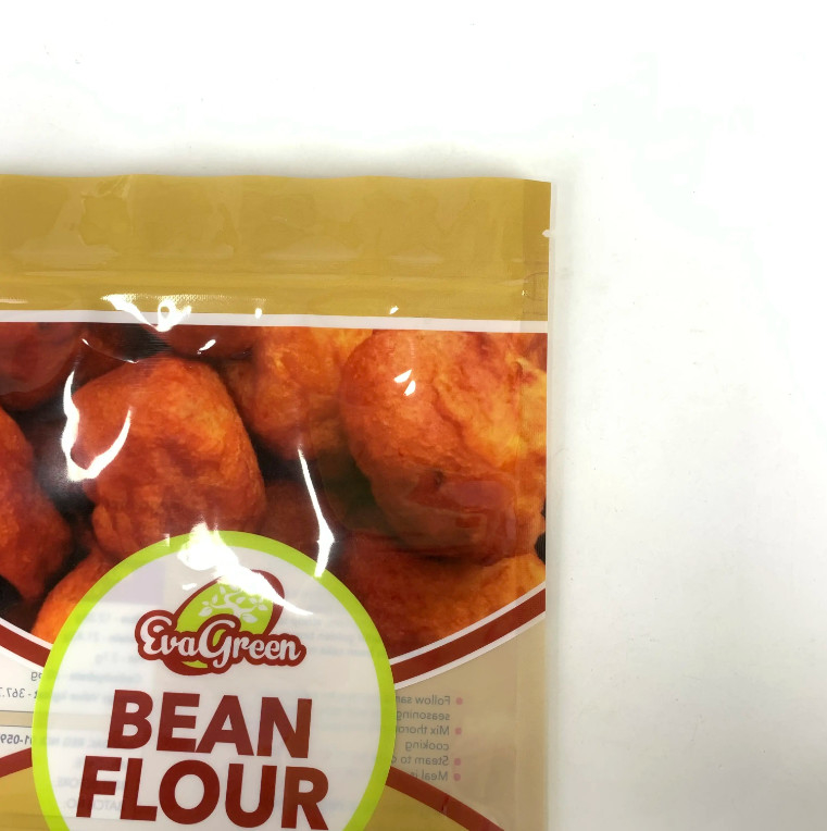 Eco Friendly Resealable Plastic Bag Bean Flour Candy Cookies Snack Package Bag Stand Up Zipper Pouch For Food