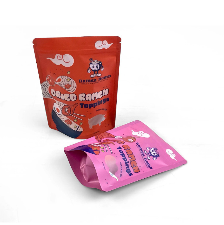 Reusable Sealed Plastic Zipper Bag Biscuit Snack Food Stand-Up Pouch Moisture-Proof Sealed Packaging Bag