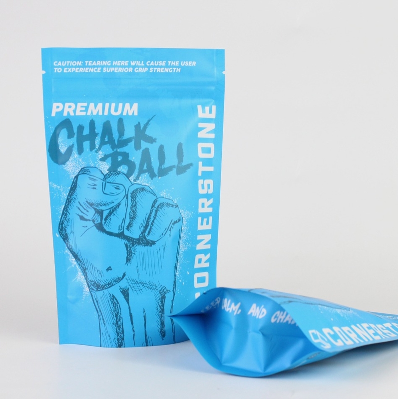 Customized High Barrier Matte Powder Pen Ball Packaging Bag With Zipper And Aluminum Foil Upright Bag