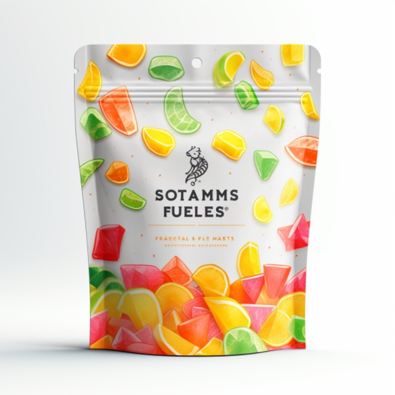 Laminated Material Eco-Friendly Gummy Bag Upright Bag Packaging 100% Recyclable High-Quality Moisture-Proof