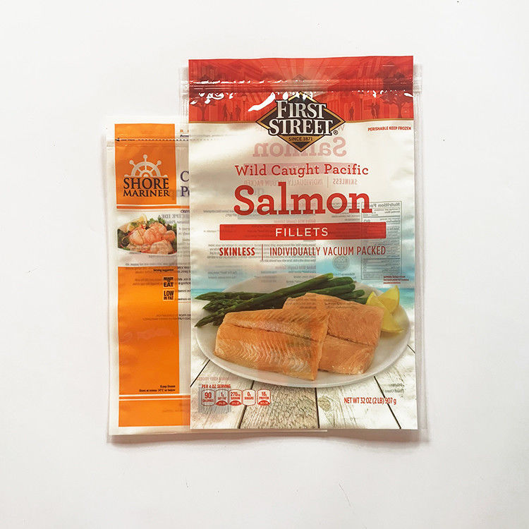 PET/PE Zipper bag Vacuum pack resealable salmon packaging pouch