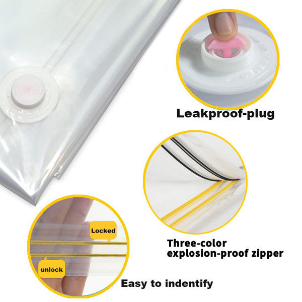 Transparent PA PE Vacuum Seal Storage Bags For Clothes