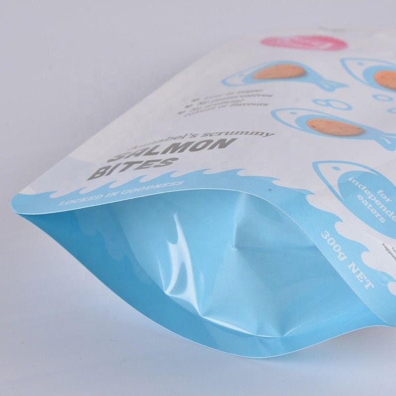 1000g Stand Up Packaging Pouches 130 Microns Custom Print Three Side Seal Clear Window