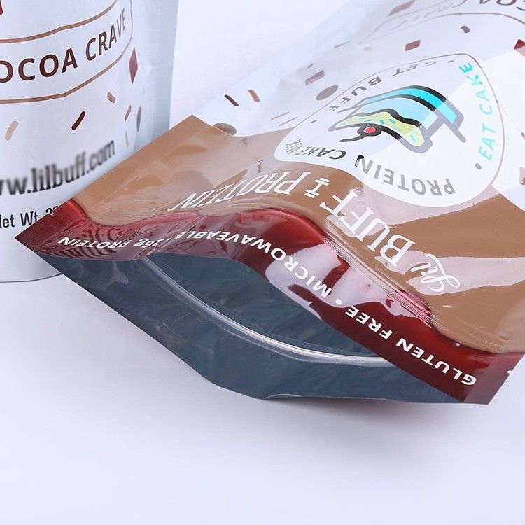 100 Micron CMYK Food Packaging Bags , Heat Seal Plastic Bags