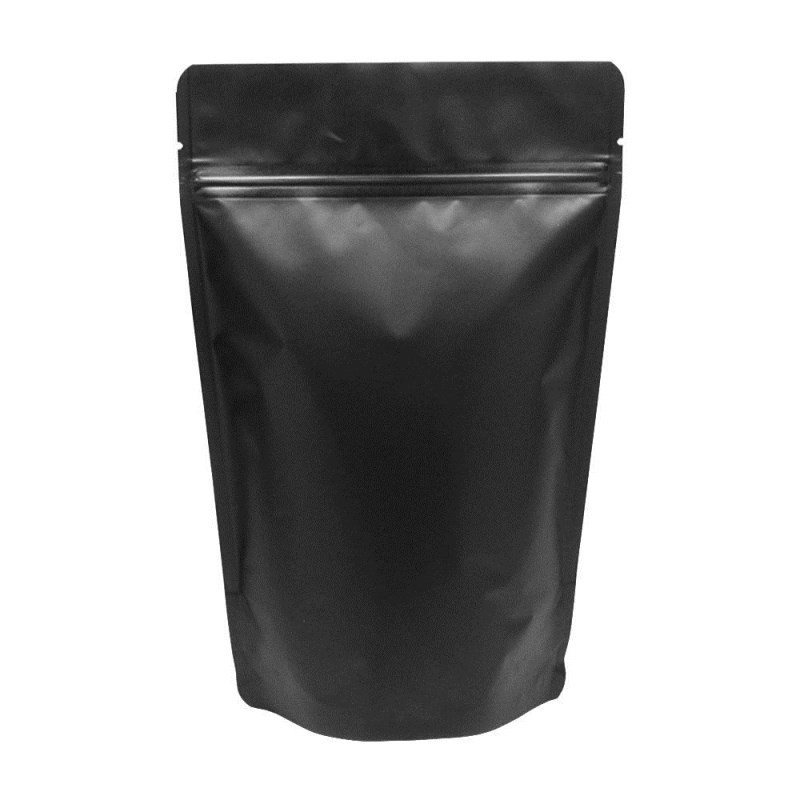 Food Packaging Zip Lock Stand Up Pouch Bags Matte Black Printed Smell Proof